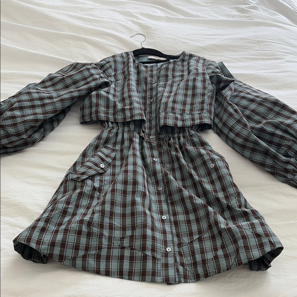 Sea New York plaid mini dress
